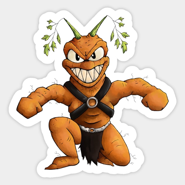 Carrot barbarian Sticker by ThePieLord